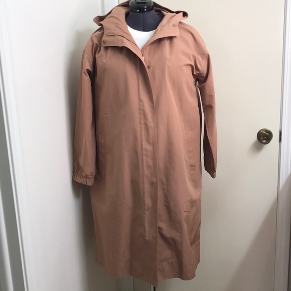 NWT EILEEN FISHER RAINCOAT IN TOFFEE SZ M - Picture 1 of 6